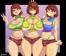 [Kris | Frisk | Chara] Sexy human trio (Blushi_sad)